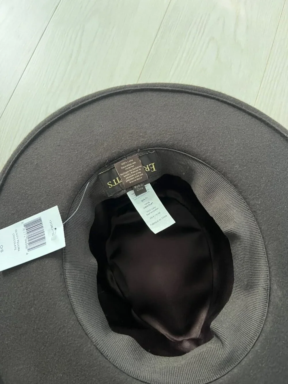 Eric Javits New York Quilty Fedora Hat Chocolate ( O/S )